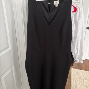 a new day Black V-Neck Midi Dress